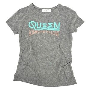 Daydreamer for Free People Queen Band Tee in Gray "Someone To Love" Size S